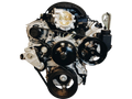 Wicked Wrench Motorsports Gen V LT engine front view highlighting the truck style serpentine accessory drive pulley layout