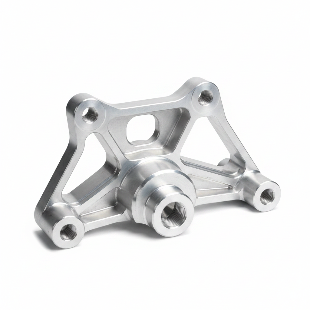 Gen V LT L83 L86 LT1 L8T power steering pump bracket, billet aluminum, white background studio photography
