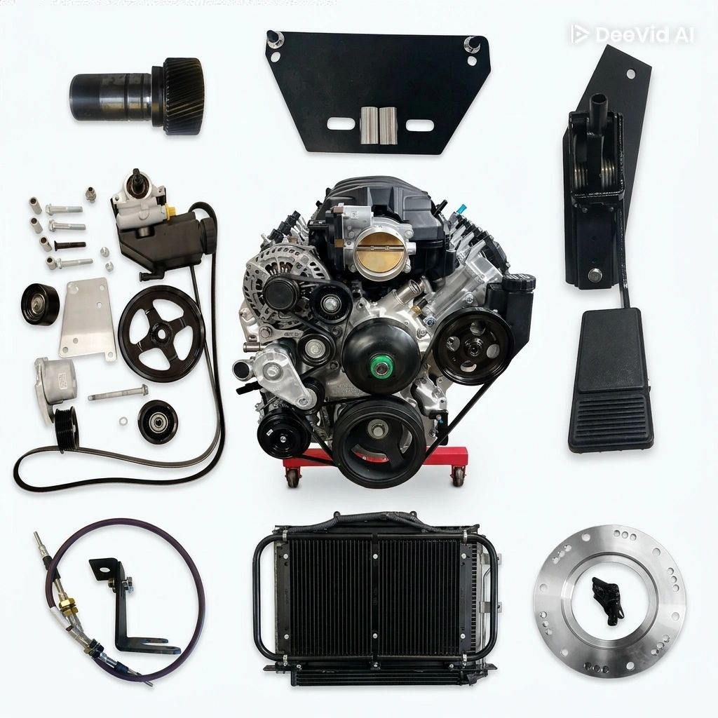 icked Wrench Motorsports heavy duty Gen V LT engine swap motor mounts and frame installation bracket hardware kit