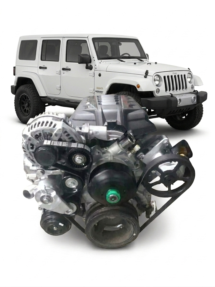 Wicked Wrench Motorsports complete Gen V LT V8 engine installation conversion kit for Jeep Wrangler JK and JKU models